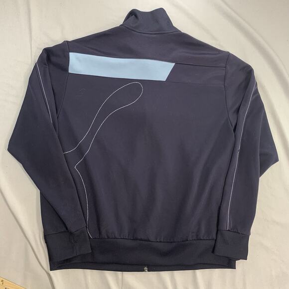 Puma Sport Lifestyle Track Jacket Men’s XL Blue Full Zip Warmup - Picture 6 of 8